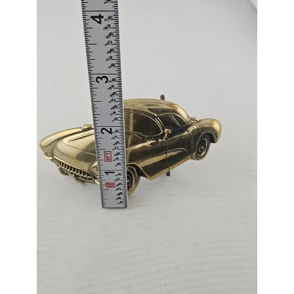 Vintage 56 Corvette Coupe Solid Brass 3D Baron Buckle Made 1979 #6127
